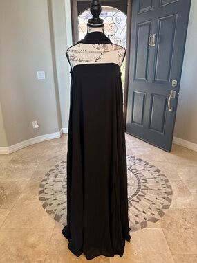 Faeriesty Black Strapless Chiffon Women's Maxi Dress Size XS
